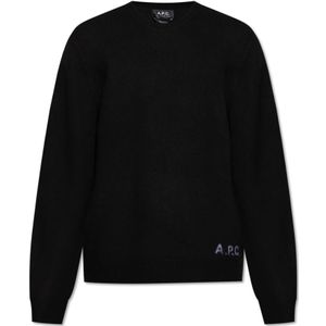 A.p.c., Heren, Truien, Zwart, Maat: L Wol,