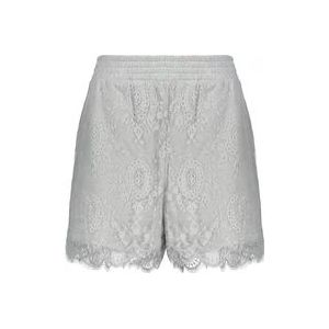 Burberry Kanten Shorts met Elastische Tailleband , Gray , Dames , Maat: XL