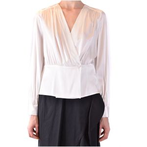Pinko, Dames, Blouses & Shirts, Wit, Maat: M Zijde,