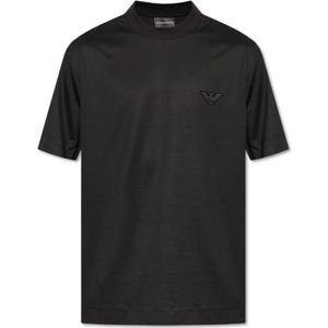 Emporio Armani, Heren, Tops, Zwart, Maat: L Katoen,