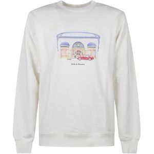 Drole de Monsieur, Heren, Sweatshirts & Hoodies, Wit, Maat: L Katoen,