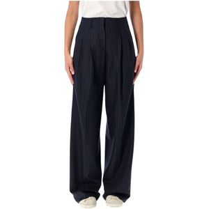 Golden Goose, Dames, Broeken, Blauw, Maat: XS Wol,