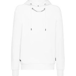 Philipp Plein, Heren, Sweatshirts & Hoodies, Wit, Maat: M Katoen,