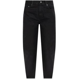 Ganni Jeans met logo , Black , Dames , Maat: W27