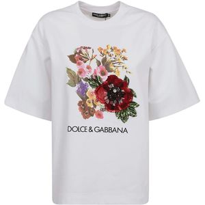 Dolce & Gabbana, Dames, Tops, Wit, Maat: 2XS Katoen,