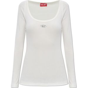 Diesel, Dames, Tops, Wit, Maat: L Katoen,