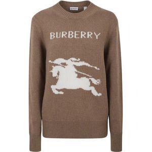 Burberry, Dames, Truien, Bruin, Maat: S Wol,