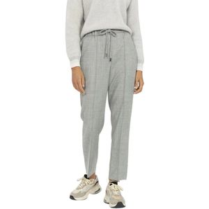 Peserico, Dames, Broeken, Grijs, Maat: 3XL Flanel,