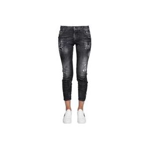 Dsquared2 Trendy Jennifer Cropped Jeans , Black , Dames , Maat: XS