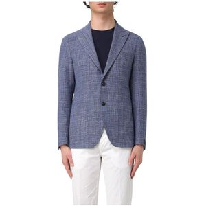 Tagliatore, Heren, Jassen, Blauw, Maat: M Linnen,