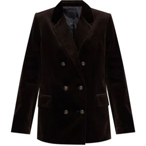 Zadig & Voltaire, Dames, Jassen, Bruin, Maat: S Velours,