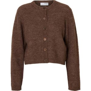 Selected Femme, Dames, Truien, Bruin, Maat: M Wol,