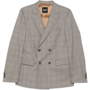 Hugo, Heren, Jassen, Grijs, Maat: XL Wol,