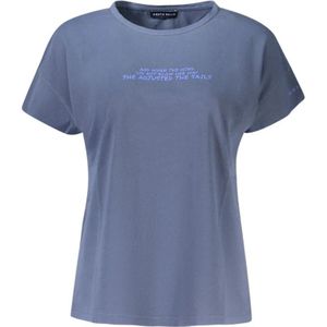 T-shirt - Blauw - Korte Mouwen - Relaxed Fit - Crew Neck