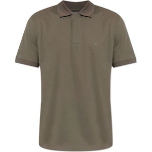 Emporio Armani, Heren, Tops, Grijs, Maat: M Piqué,