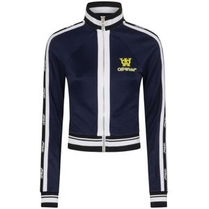 Off White, Dames, Sweatshirts & Hoodies, Blauw, Maat: S