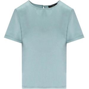 Max Mara - Amburgo - T-Shirt - Anice - Blauw - Lyocell Jersey