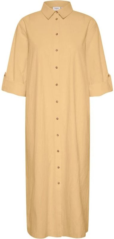 Saint Tropez, Dames, Jurken, Geel, Maat: L Katoen,