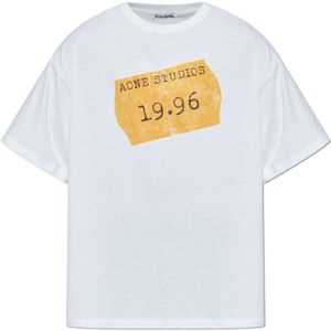 Acne Studios, Heren, Tops, Wit, Maat: 2XL Katoen,