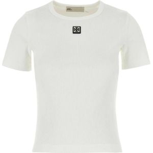 Tory Burch, Dames, Tops, Wit, Maat: M Katoen,
