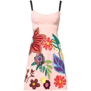Dolce & Gabbana - A-lijn Jurk - Roze - Mini Dress - Spaghetti Strap