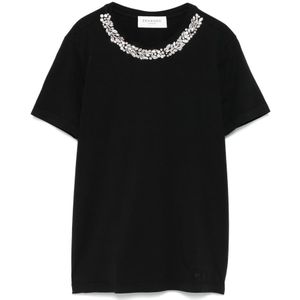 Ermanno Scervino, Dames, Tops, Zwart, Maat: XS Katoen,