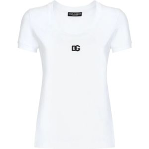 Dolce & Gabbana, Dames, Tops, Wit, Maat: XS Katoen,