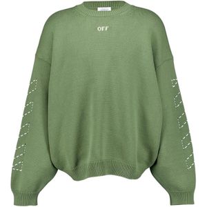 Off White, Heren, Truien, Groen, Maat: S Katoen,