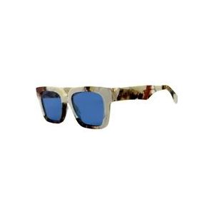 Gucci Vierkante zonnebril met marmer effect , Multicolor , unisex , Maat: ONE Size