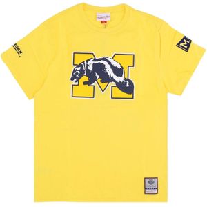 Mitchell & Ness, Heren, Tops, Geel, Maat: S Wol,