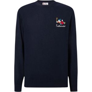 MC2 Saint Barth, Heren, Truien, Blauw, Maat: L Wol,