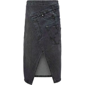 JW Anderson, Dames, Rokken, Grijs, Maat: S Denim,