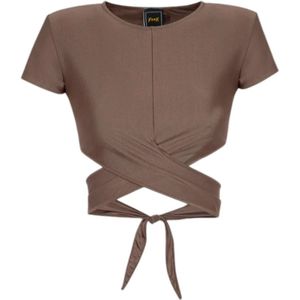 F**k, Dames, Tops, Bruin, Maat: XS Synthetisch,
