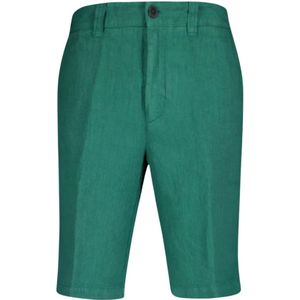 120% Lino, Heren, Korte broeken, Groen, Maat: S Linnen,