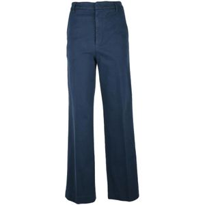 Dondup, Dames, Broeken, Blauw, Maat: W24 Katoen,