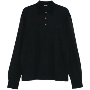 Zegna, Heren, Tops, Blauw, Maat: 3XL Katoen,