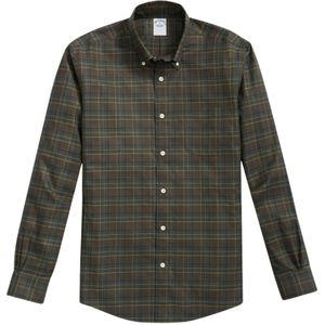 Brooks Brothers, Heren, Overhemden, Groen, Maat: S Katoen,