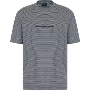 Emporio Armani, Heren, Tops, Blauw, Maat: S