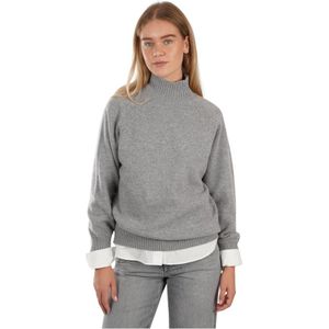 Peserico, Dames, Truien, Grijs, Maat: XL Wol,
