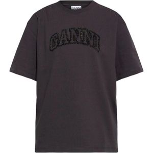 Ganni, Dames, Tops, Zwart, Maat: XS Katoen,