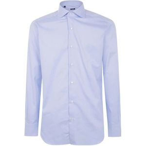 Barba, Heren, Overhemden, Blauw, Maat: 5XL Katoen,