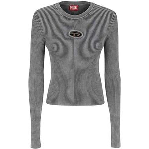Diesel, Dames, Tops, Grijs, Maat: L Katoen,