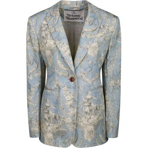 Vivienne Westwood, Dames, Jassen, Blauw, Maat: S Leer,