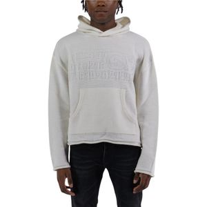 MM6 Maison Margiela, Heren, Sweatshirts & Hoodies, Wit, Maat: S Katoen,
