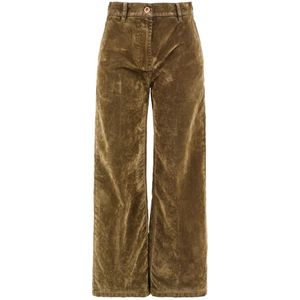 Aspesi, Dames, Broeken, Bruin, Maat: 2XS Katoen,