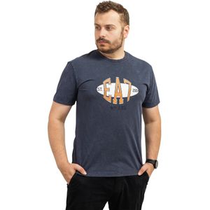 Emporio Armani Ea7, Heren, Tops, Blauw, Maat: S