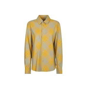 Burberry Hunter Check Katoenen Overhemd , Multicolor , Dames , Maat: 2XS