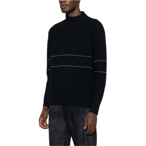 Emporio Armani, Heren, Truien, Blauw, Maat: XL Wol,