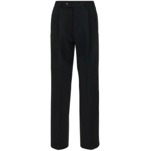 Sportmax, Dames, Broeken, Zwart, Maat: S Katoen,