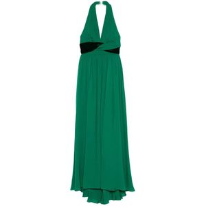 Elie Saab, Dames, Jurken, Groen, Maat: S Zijde,